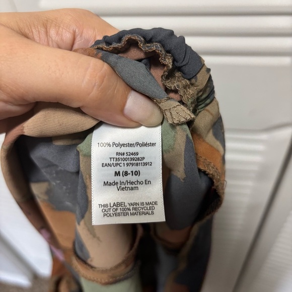 Time and Tru Y2K Midi Slip Skirt Women's Painted Floral Print Cotton Size M - Picture 6 of 6